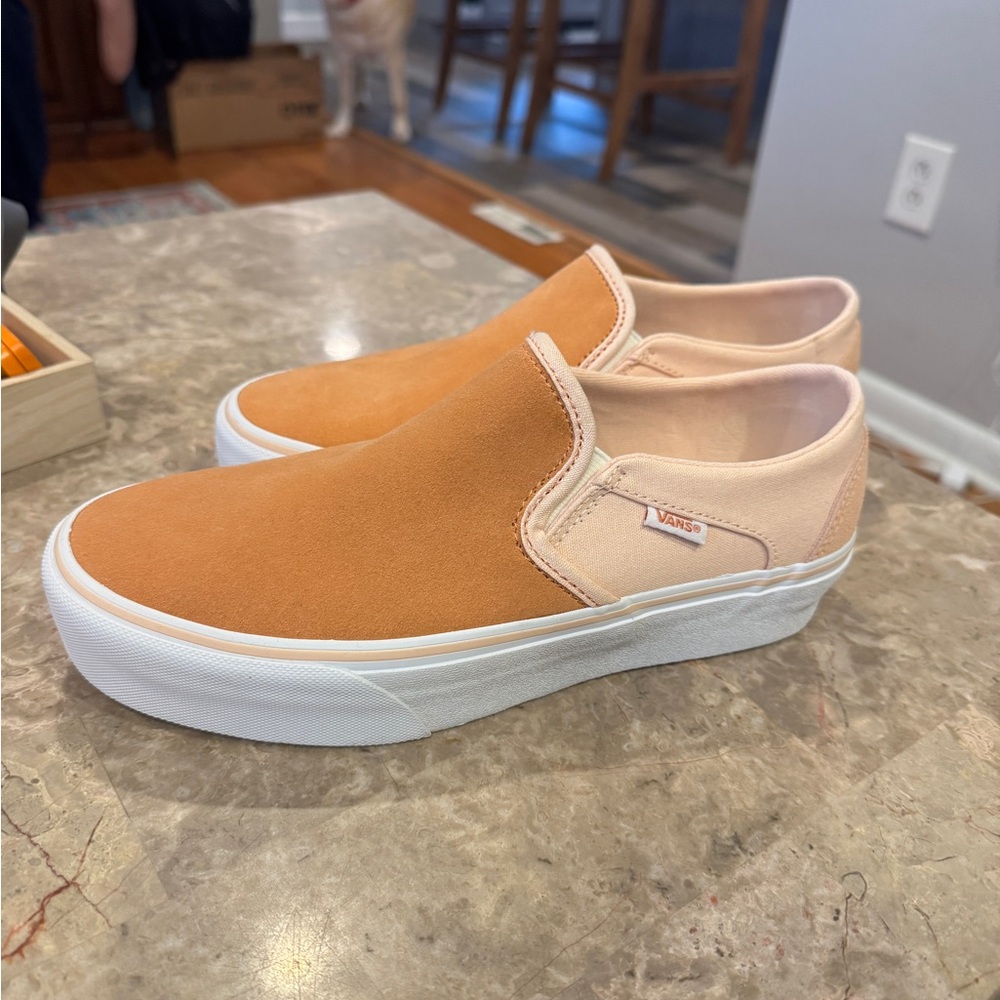Vans Light Peach Canvas Slip-Ons - Picture 4 of 4